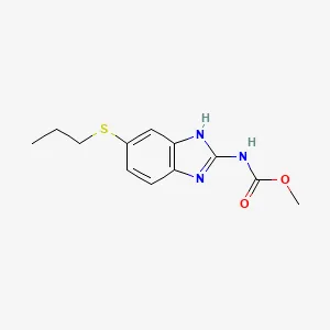 Chemical structure of albendazole