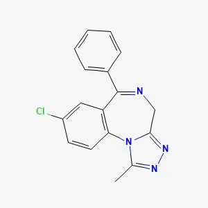 Chemical structure of alprazolam