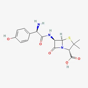 Chemical structure of amoxicillin