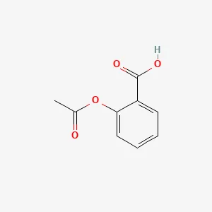 Chemical structure of aspirin