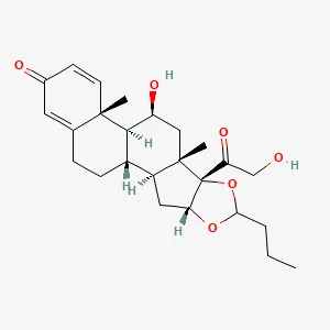 Chemical structure of budesonide