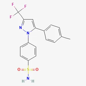 Chemical structure of celecoxib