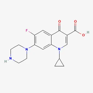 Chemical structure of ciprofloxacin