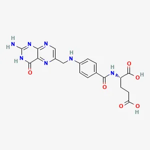 Chemical structure of folic acid