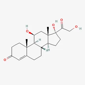Chemical structure of hydrocortisone