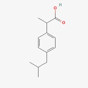 Chemical structure of ibuprofen