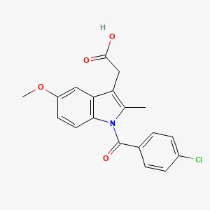 Chemical structure of indomethacin