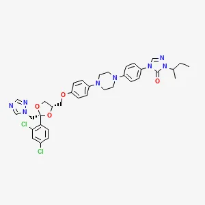 Chemical structure of itraconazole