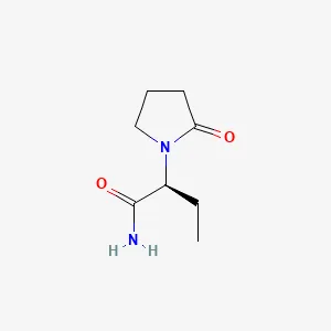 Chemical structure of levetiracetam