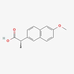 Chemical structure of naproxen
