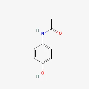 Chemical structure of paracetamol