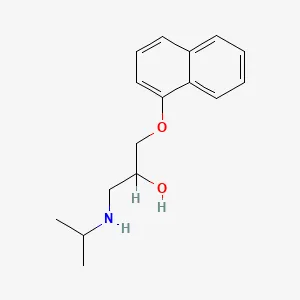 Chemical structure of propranolol