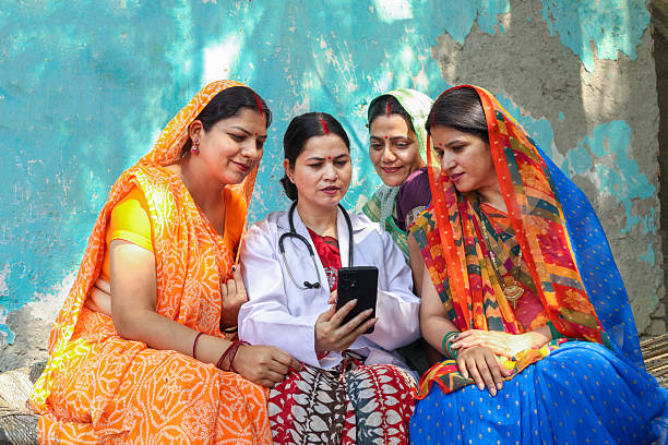 Doctor sharing health information on phone