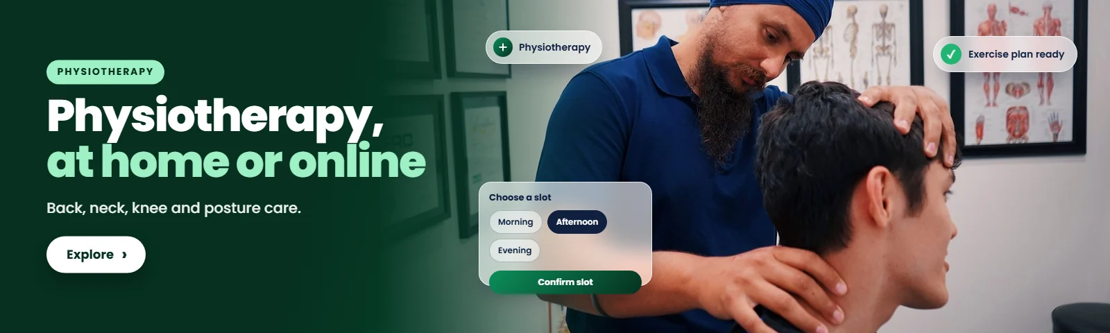 Physiotherapy at home or online