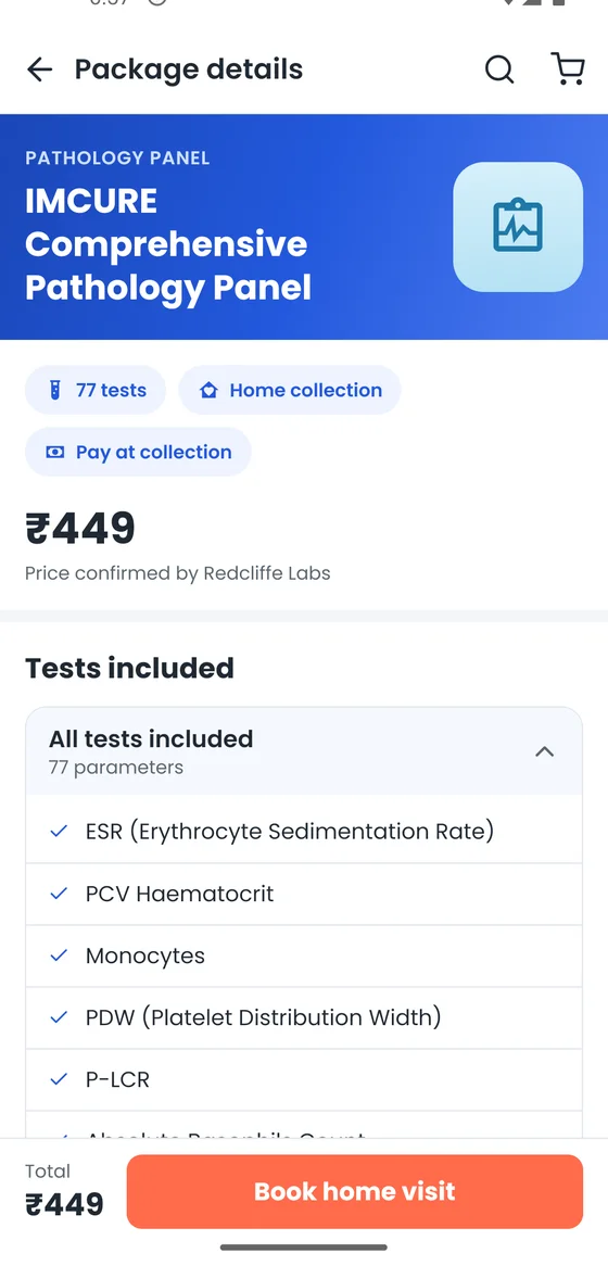 IMCURE app screen