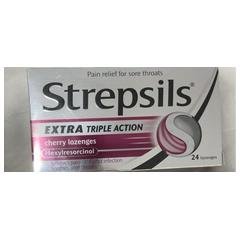 Reckitt Benckiser Extra triple action cherry lozenges product image