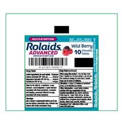 Rolaids Advanced Antacid Anti-Gas Wild Berry product image