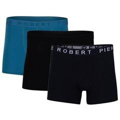 Boxer Cotton Men Black L 3pk Pierre Robert product image