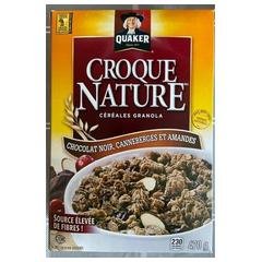 Quaker Oats Croque Nature Chocolat noir, Canneberges et amandes product image