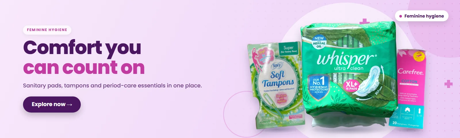 Feminine hygiene: sanitary pads and period care