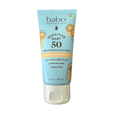Babo Botanicals Sensitive Baby 50 Mineral Sunscreen Lotion