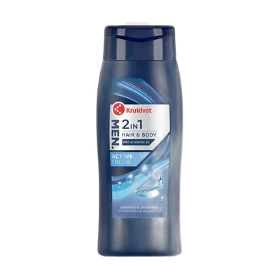 Kruidvat Active Fresh Men 2-In-1 Shampoo & Shower