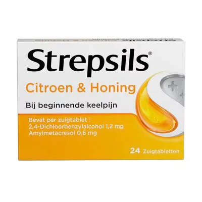 Strepsils Citroen + Honing Zuigtabletten